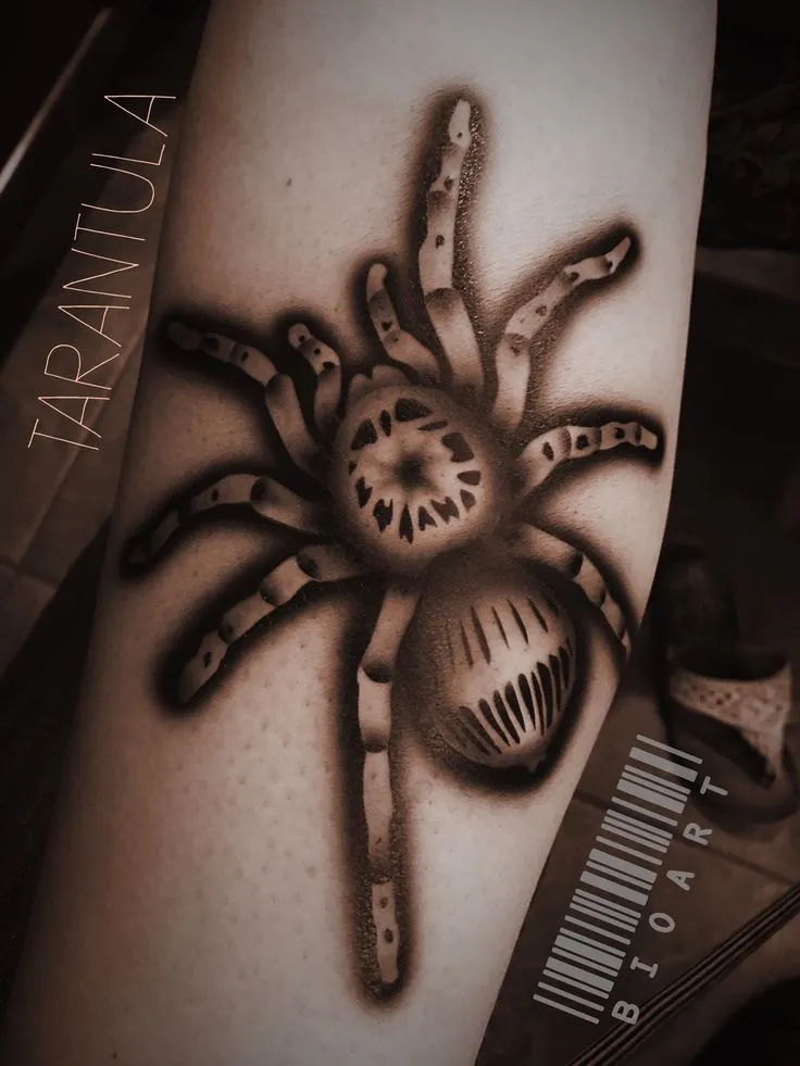 19545 blackwork tarantula tattoo