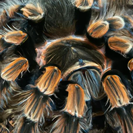 19635 curly hair tarantula feeding